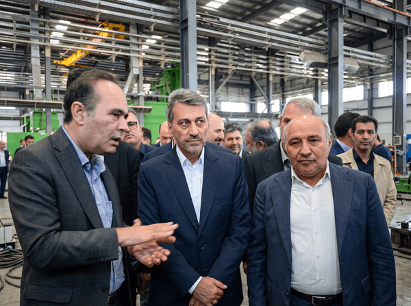 بازدید حسین فروزان از کارخانه تولید ترانسفورماتور نیرو ترانسفو صبا